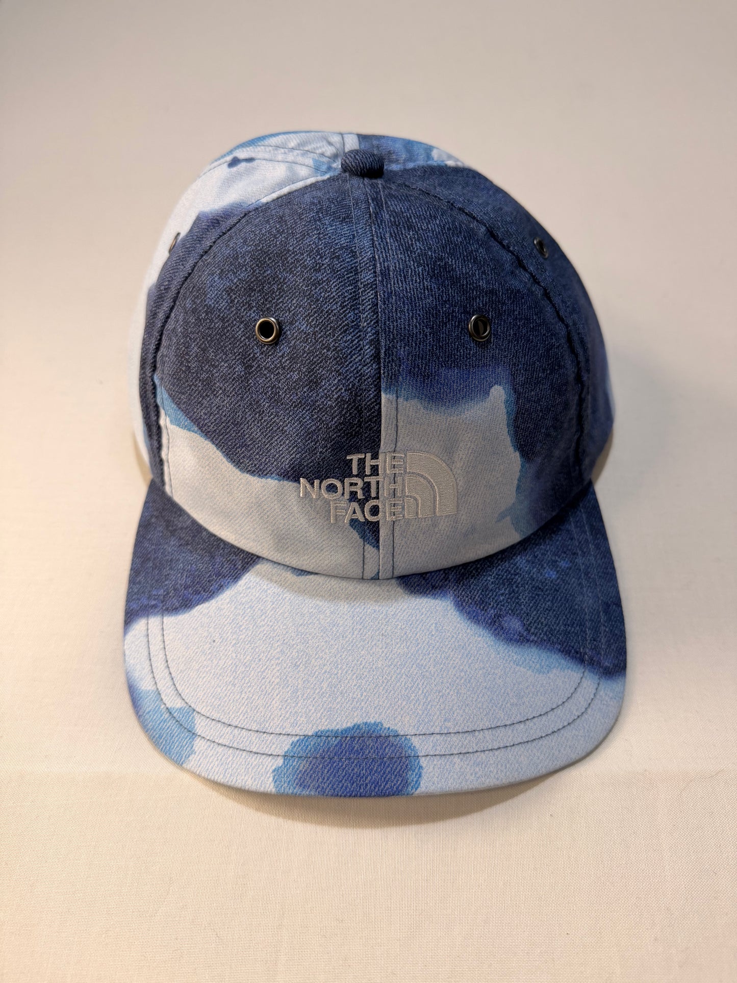 Supreme FW21 TNF Bleached Denim 6 Panel Hat