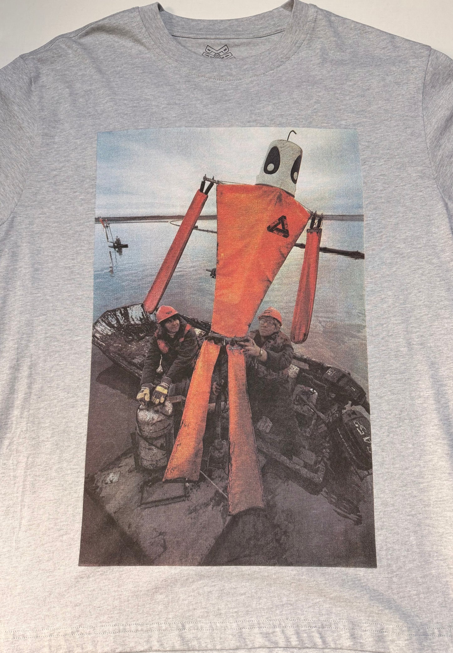 Palace Slick Tee Grey Marl