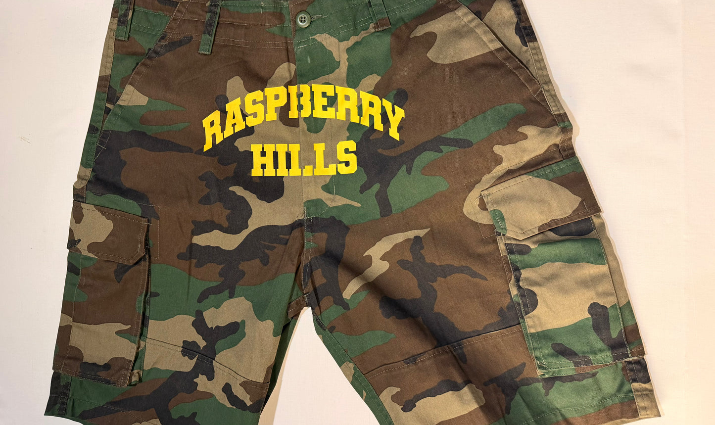 Raspberry Camo Shorts
