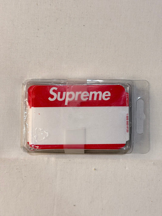 Supreme FW20 Name Badge Stickers