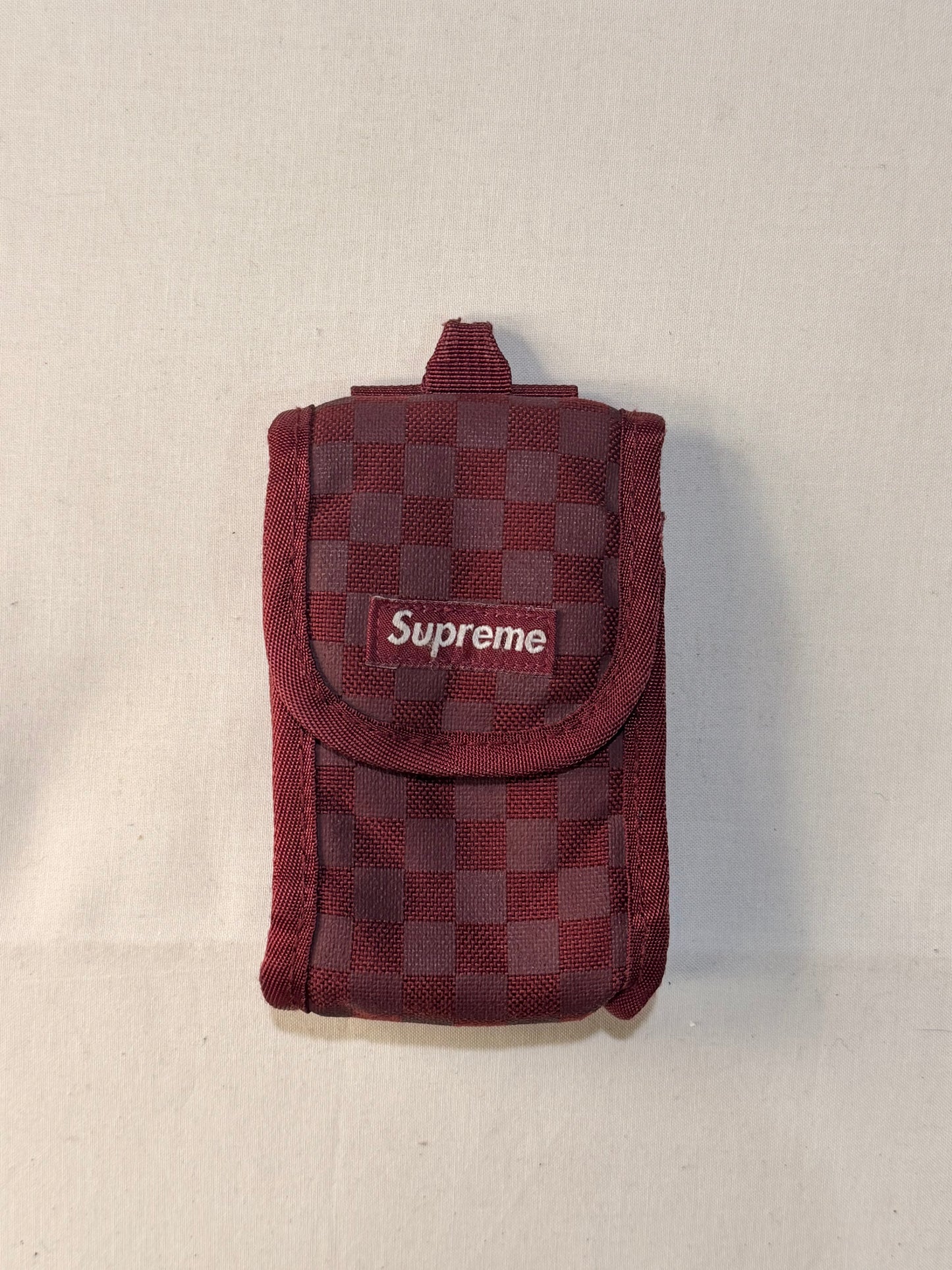 Supreme FW11 Printed Check Camera Pouch U