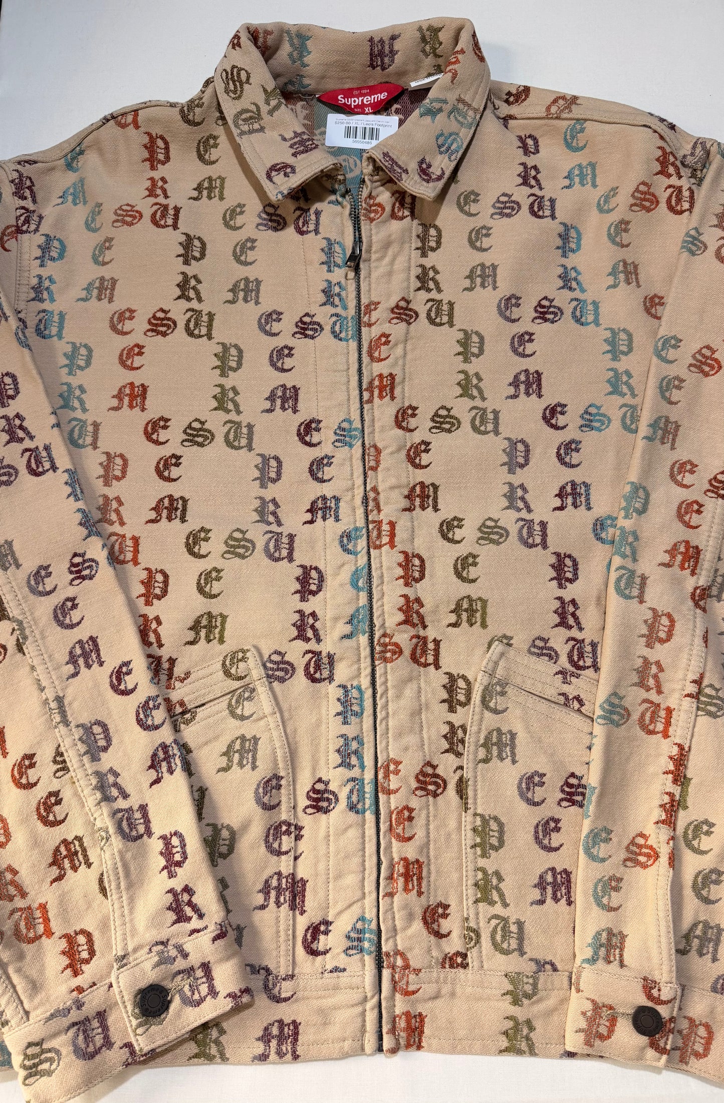 Supreme SS22 Gradient Jacquard Denim Work Jacket