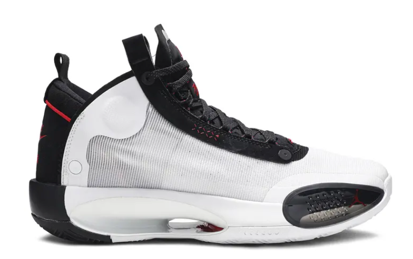 Jordan 34 White Black Red