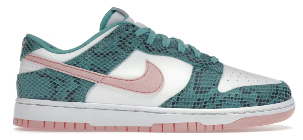 Nike Dunk Low Snakeskin Washed Teal Bleached Coral