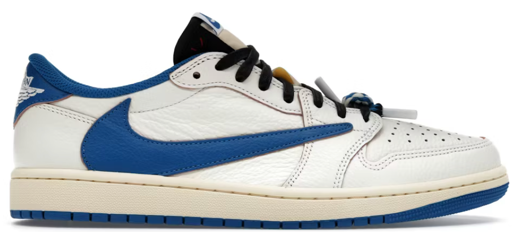 Jordan 1 Retro Low Fragment Travis Scott Sail Military Blue U10.5