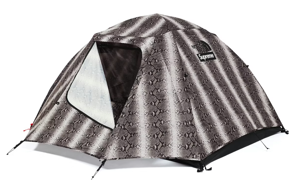 Supreme SS18 TNF Snakeskin Taped Seam Stormbreak 3 Tent