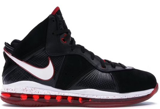Nike Lebron 8 Black/White/Red U7.5