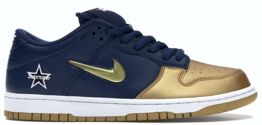 Supreme Sb Dunk Low Supreme Jewel Swoosh Gold U9.5